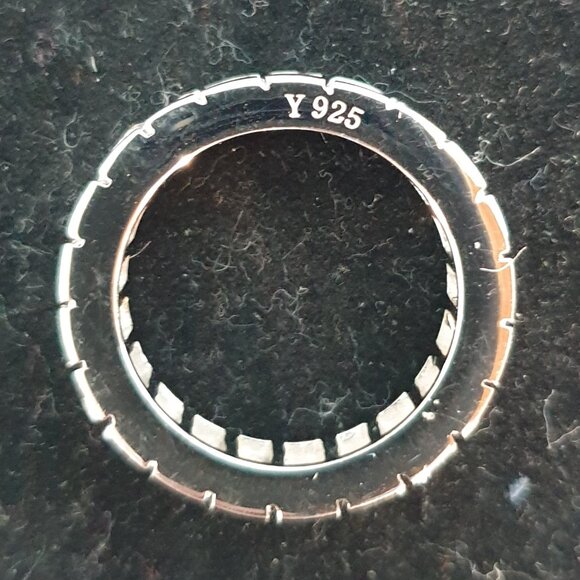 Diamonelle Sterling Silver Baguette Eternity Band - Picture 9 of 10